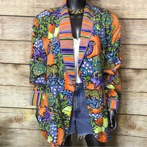 90's A.G. Sport Oversized Graphic Print Blazer